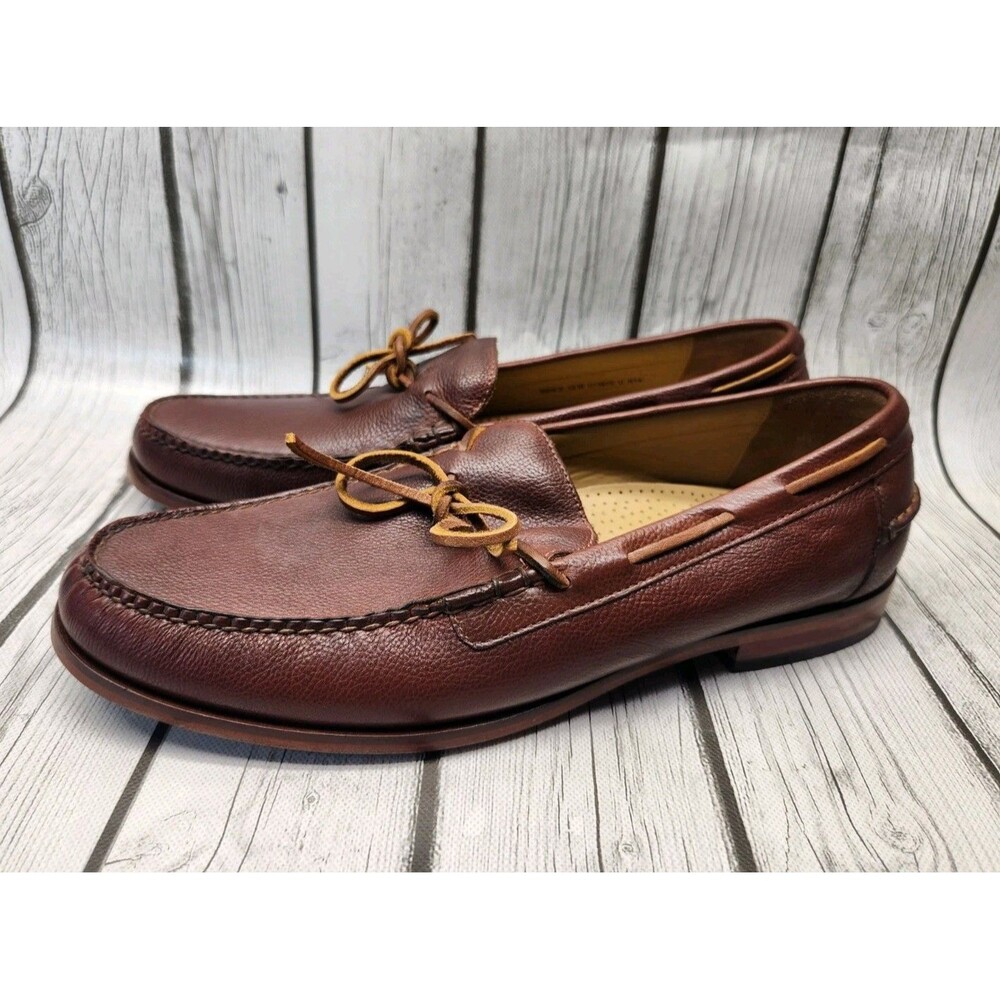 Cole Haan Henderson CAMP MOC II Mens 12 C13875 Brown Pebble Leather Loafer Shoes